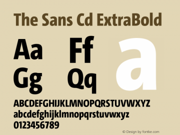 The Sans Cd  ExtraBold Version 4.025图片样张