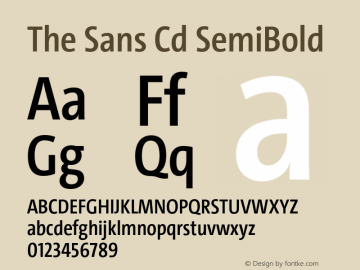 The Sans Cd  SemiBold Version 4.025图片样张