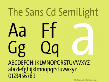 The Sans Cd  SemiLight Version 4.025图片样张