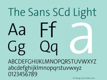 The Sans SCd  Light Version 4.025图片样张