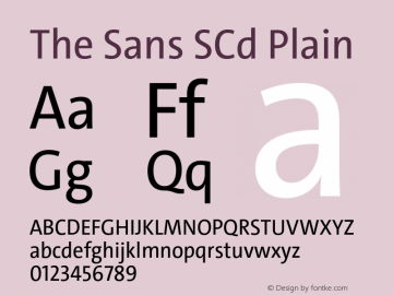 The Sans SCd  Plain Version 4.025图片样张