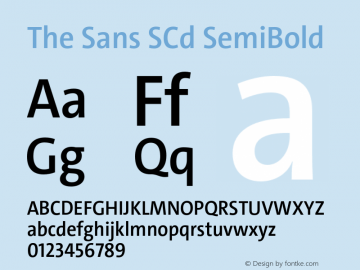 The Sans SCd  SemiBold Version 4.025图片样张