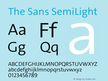 The Sans SemiLight Version 3.771图片样张