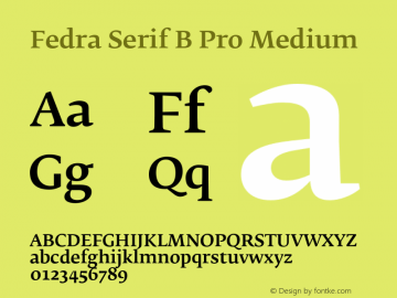 Fedra Serif B Pro Medium Version 4.000图片样张