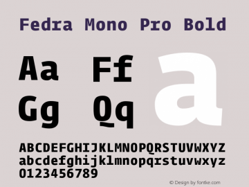 Fedra Mono Pro Bold Version 2.0; 2007图片样张