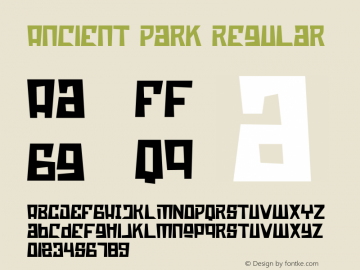 Ancient Park Version 1.002;Fontself Maker 3.5.7图片样张