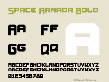 Space Armada Bold Version 1.006;Fontself Maker 3.5.7图片样张