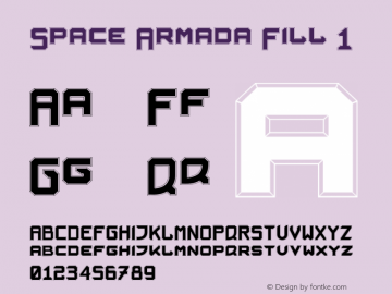SpaceArmadaFill1 Version 1.007;Fontself Maker 3.5.7图片样张
