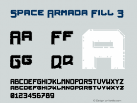 Space Armada Fill 3 Version 1.005;Fontself Maker 3.5.7图片样张