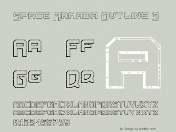 SpaceArmadaOutline3 Version 1.005;Fontself Maker 3.5.7图片样张