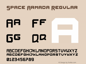 Space Armada Version 1.026;Fontself Maker 3.5.7图片样张