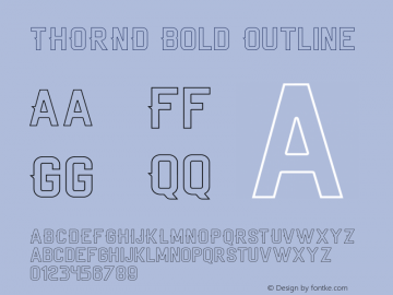THORND Bold Outline Version 1.002;Fontself Maker 3.5.4图片样张