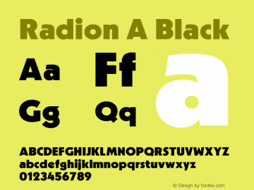 Radion A Black Version 1.000;hotconv 1.0.109;makeotfexe 2.5.65596图片样张