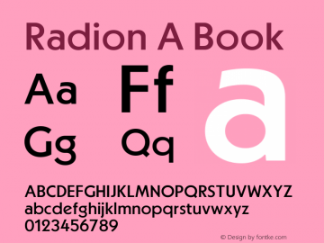 Radion A Book Version 1.000;hotconv 1.0.109;makeotfexe 2.5.65596图片样张