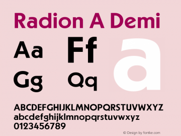 Radion A Demi Version 1.000;hotconv 1.0.109;makeotfexe 2.5.65596图片样张