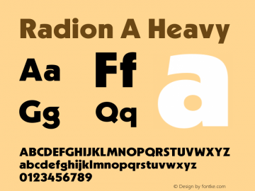 Radion A Heavy Version 1.000;hotconv 1.0.109;makeotfexe 2.5.65596图片样张