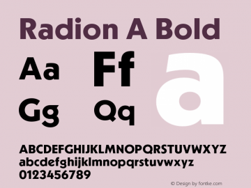 RadionA-Bold Version 1.000;hotconv 1.0.109;makeotfexe 2.5.65596图片样张