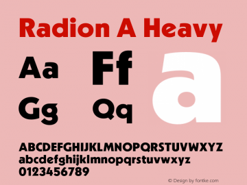 RadionA-Heavy Version 1.000;hotconv 1.0.109;makeotfexe 2.5.65596图片样张