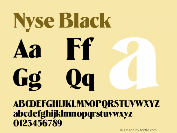 Nyse Black Version 1.000;hotconv 1.0.109;makeotfexe 2.5.65596图片样张