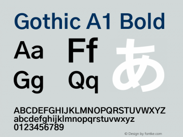 Gothic A1 Bold Version 2.50图片样张