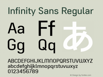 Infinity Sans Regular 图片样张