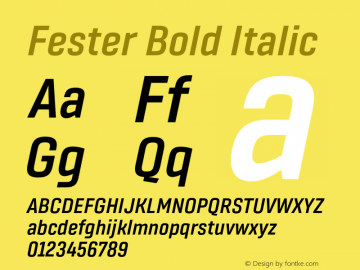 Fester Bold Italic Version 1.000;FEAKit 1.0图片样张