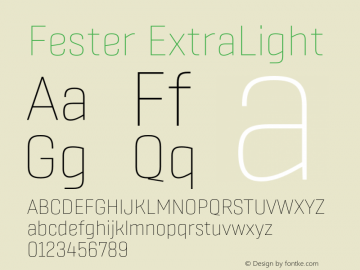 Fester ExtraLight Version 1.000;FEAKit 1.0图片样张