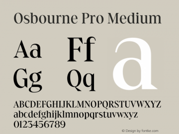 Osbourne Pro Medium Version 1.000;hotconv 1.0.109;makeotfexe 2.5.65596图片样张