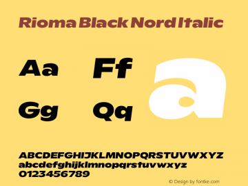 Rioma Black Nord Italic Version 1.000图片样张