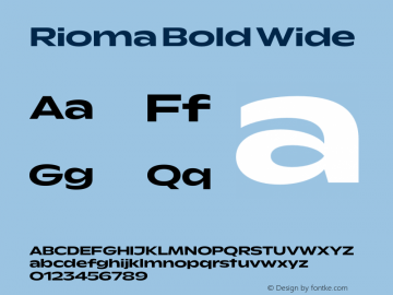 Rioma Bold Wide Version 1.000图片样张