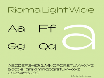Rioma Light Wide Version 1.000图片样张