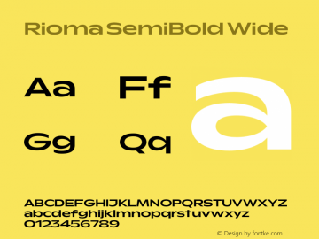 Rioma SemiBold Wide Version 1.000图片样张