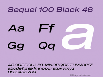 Sequel 100 Black 46 Version 3.000图片样张