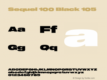 Sequel 100 Black 105 Version 3.000图片样张