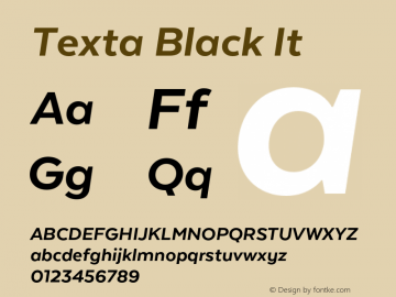 Texta Black It Version 1.005;hotconv 1.0.109;makeotfexe 2.5.65596图片样张