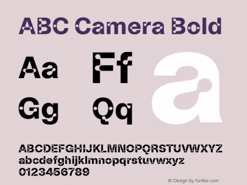 ABC Camera Bold Version 2.000图片样张