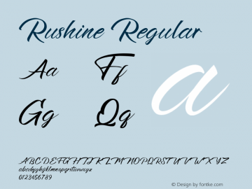 Rushine Regular Version 1.000图片样张