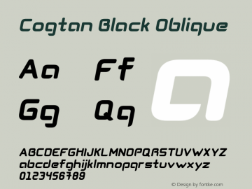 Cogtan-BlackOblique Version 1.000图片样张