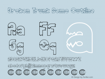 Broken Trunk Demo Outline Version 1.002;Fontself Maker 3.5.4图片样张