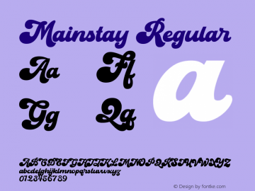 Mainstay Version 1.00;December 11, 2020;FontCreator 11.5.0.2427 64-bit图片样张