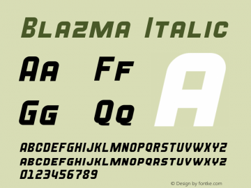 Blazma Italic 1.00图片样张