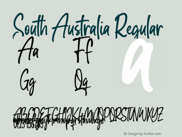 South Australia Version 1.00;November 4, 2021;FontCreator 13.0.0.2683 64-bit图片样张