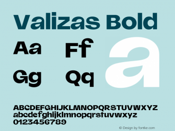 Valizas Bold Version 1.000图片样张