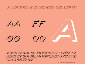 Jandus Road Extended Obl Depth Version 1.002;Fontself Maker 3.4.0图片样张