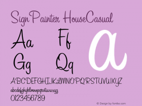 SignPainter-HouseCasual Version 3.000;PS 3.0;hotconv 16.6.54;makeotf.lib2.5.65590图片样张