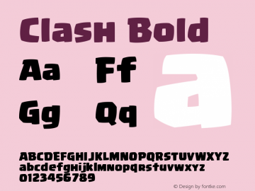 Clash Bold Version 1.00 2016图片样张