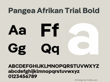 Pangea Afrikan Trial Bold Version 1.003图片样张