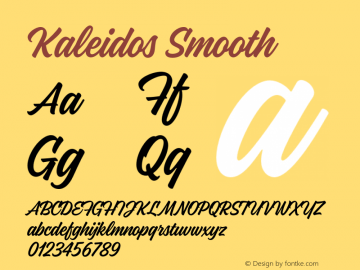 Kaleidos-Smooth Version 1.000;PS 001.000;hotconv 1.0.88;makeotf.lib2.5.64775图片样张