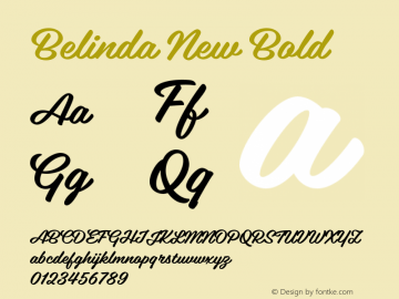 Belinda New Bold Version 1.000;hotconv 1.0.109;makeotfexe 2.5.65596图片样张