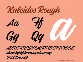 Kaleidos-Rough Version 1.000;PS 001.000;hotconv 1.0.88;makeotf.lib2.5.64775图片样张